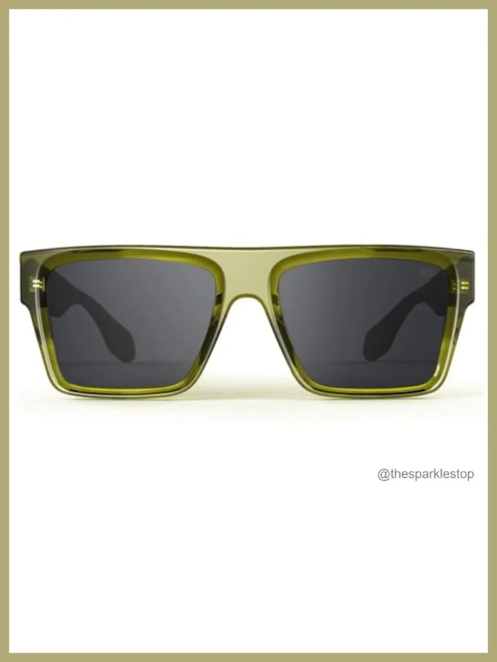 Oversized Square Flat Top Sunglasses Women Men Trendy UV400 Protection TR90